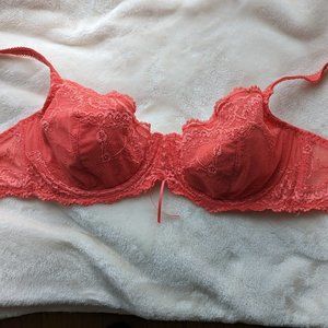 Frederick's of Hollywood Coral Color Lace Bra 42D